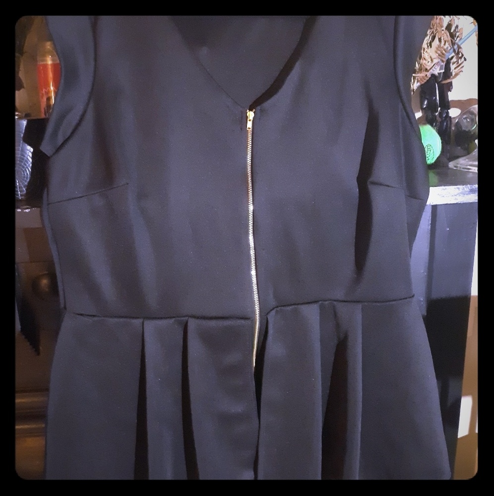 Peplum black dress